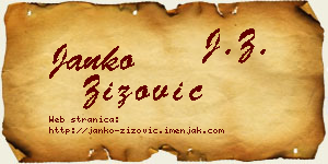 Janko Žižović vizit kartica